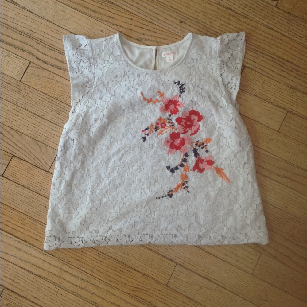Xhilaration Lace Embroidered Top